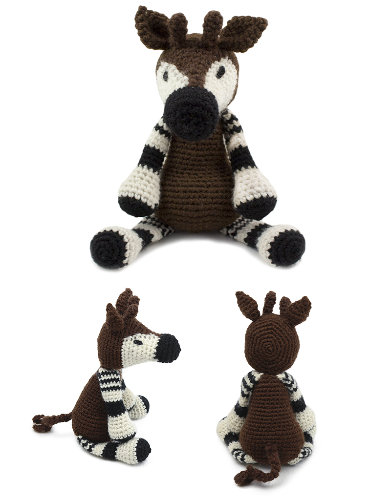 toft bruno the okapi amigurumi crochet animal